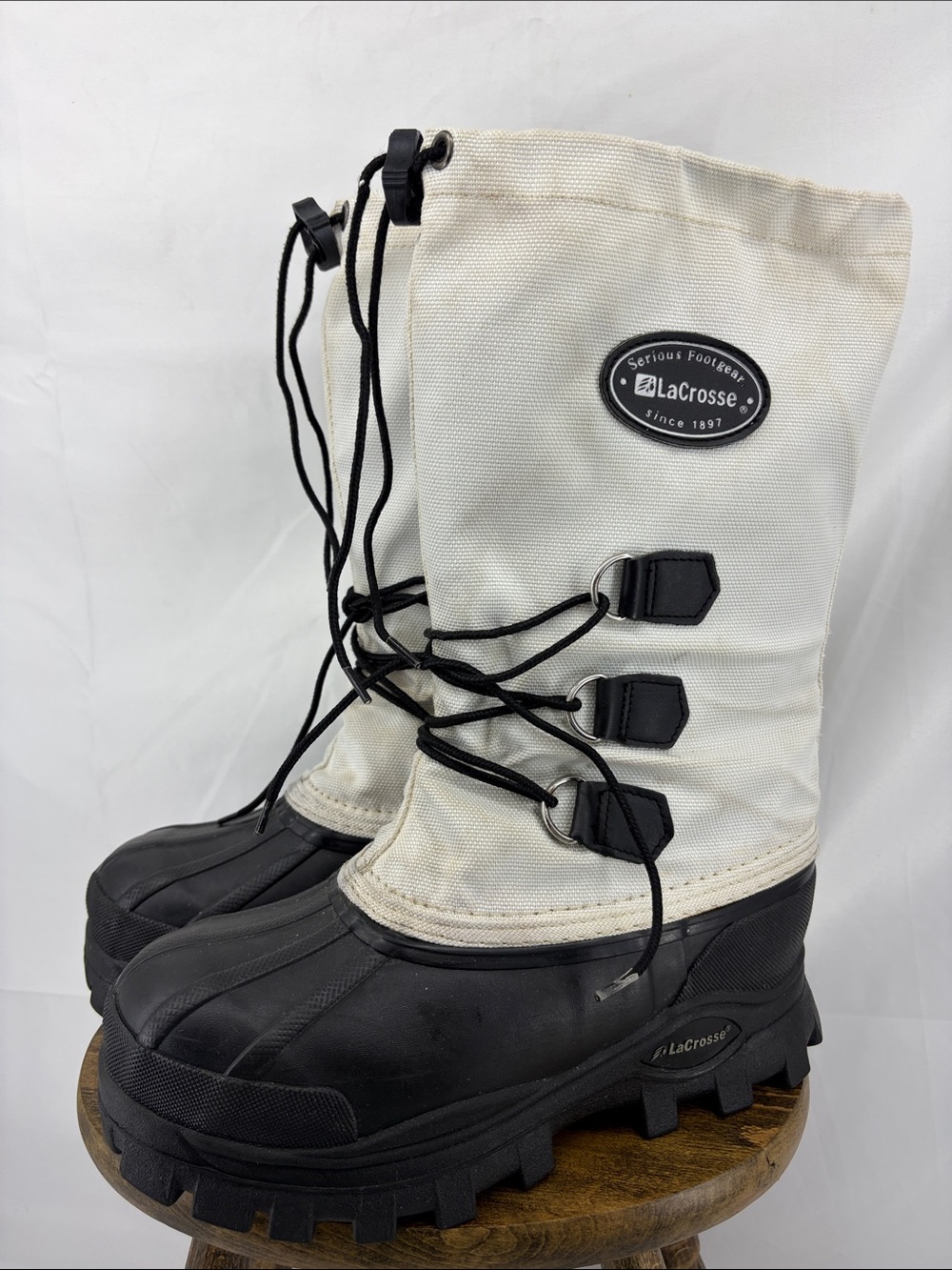 LaCrosse Whitney II White Winter 12" Snow Boots, Waterproof Insualted, Womens 9